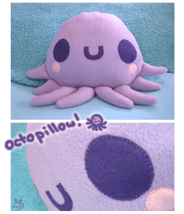 Cambiando miradas: Peluche-Cojin con forma de pulpo ^^ Cambiando miradas: Peluche-Cojin con forma de pulpo ^^