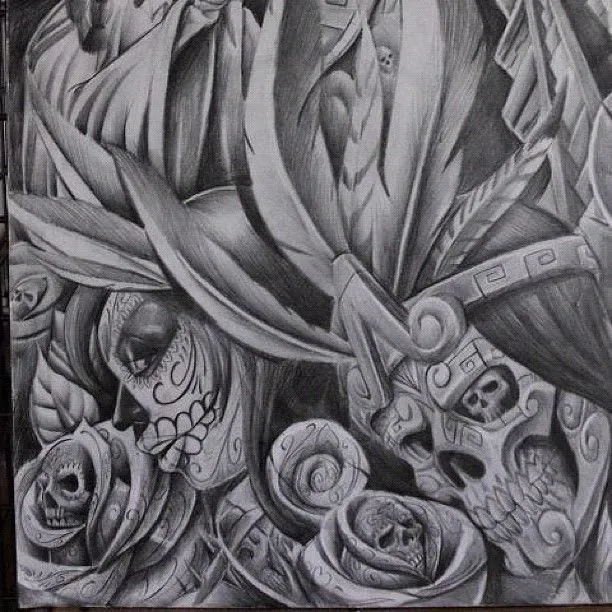 All Aztec Chicano Art | Arte Azteca Drawings | ChicanoArt.net ... All Aztec Chicano Art | Arte Azteca Drawings | ChicanoArt.net ...