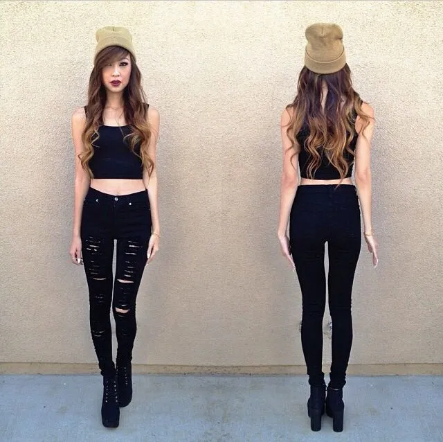 All black outfit and a beige beanie | Fashion | Pinterest All black outfit and a beige beanie | Fashion | Pinterest