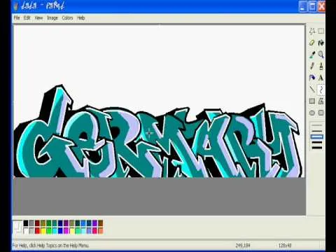 germary graffiti on ms paint MSPAINT - YouTube