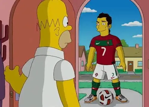 Más allá del gol de Cristiano Ronaldo a Homer Simpson