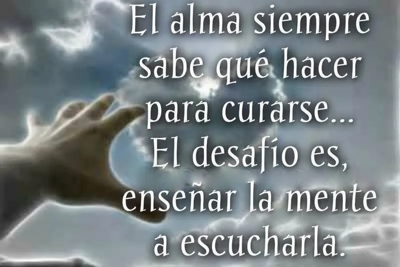 El alma siempre sabe qué hacer para curarse ... | Frases