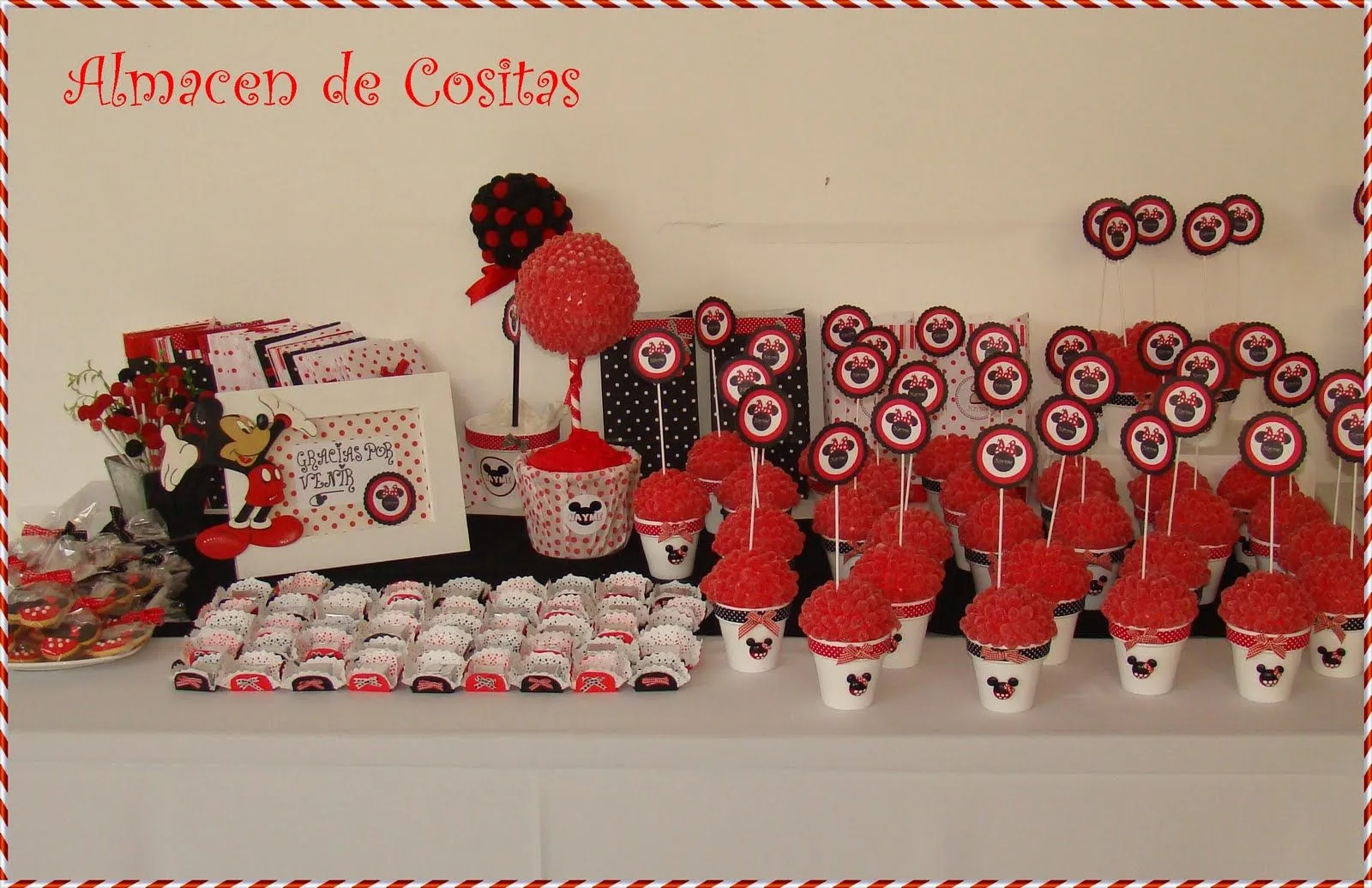 ALMACEN DE COSITAS: FIESTA TEMATICA MICKEY !!!!!!!! Rojo Blanco y ...