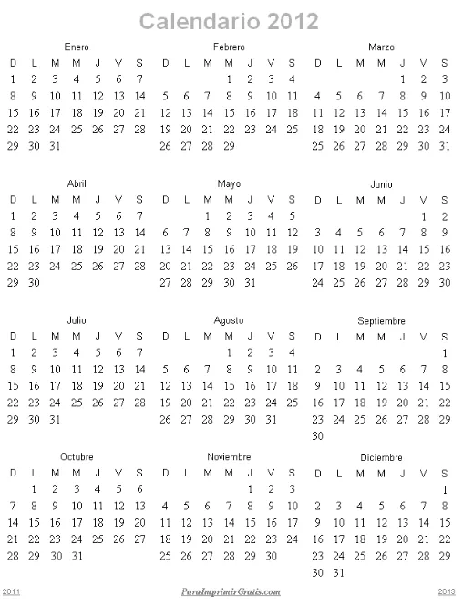 Almanaque 2012 - Para Imprimir Gratis - ParaImprimirGratis. Almanaque 2012 - Para Imprimir Gratis - ParaImprimirGratis.