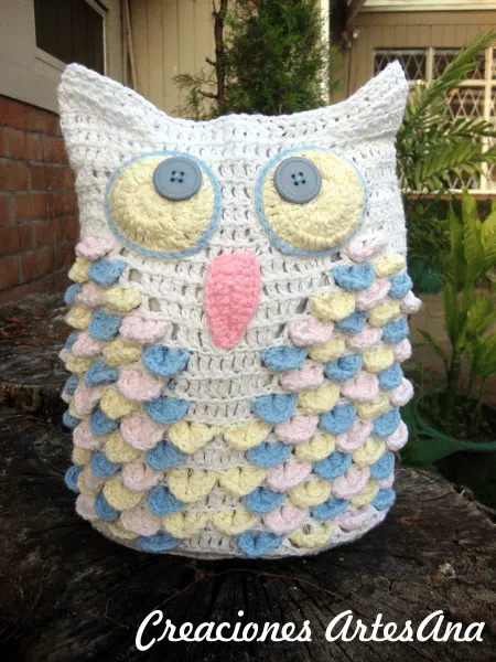 Almohadon buho crochet patron - Imagui