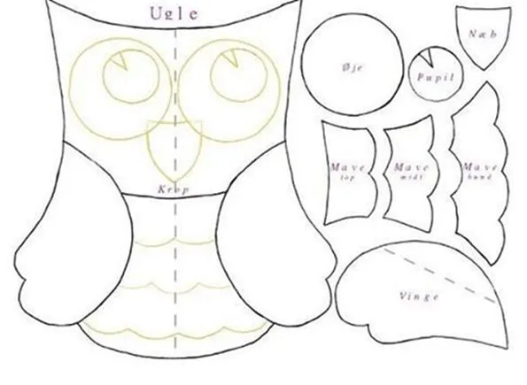 Moldes para cojines de buhos - Imagui