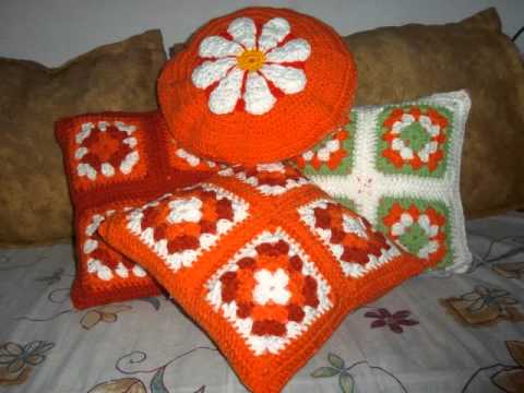 Almohadones Crochet - YouTube