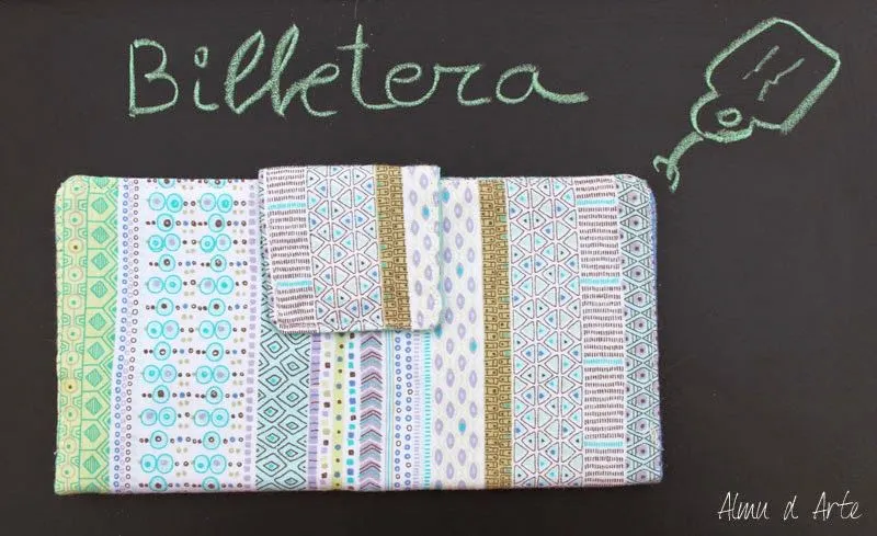 Almu d Arte: Billetera y funda de gafas con tejidos diferentes Almu d Arte: Billetera y funda de gafas con tejidos diferentes