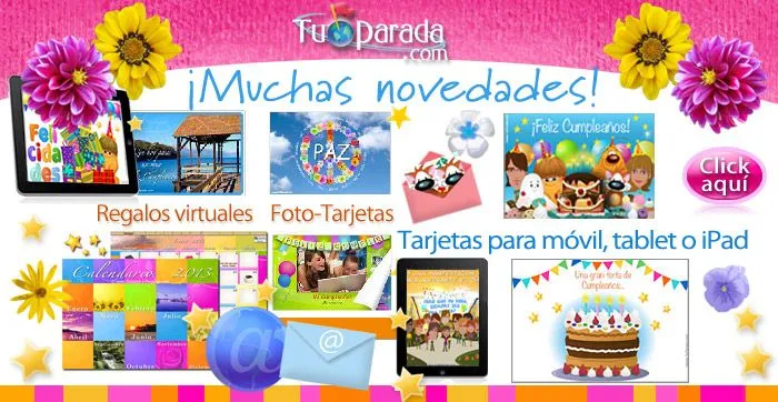 Envia tarjetas animadas de felicidades, amistad, amor y saludos ...