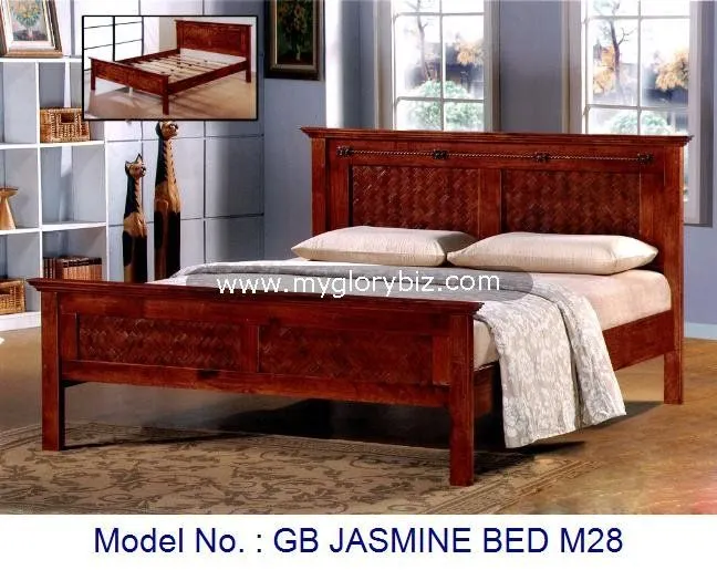 Alta calidad de la antigüedad diseños de estilo cama de madera ...