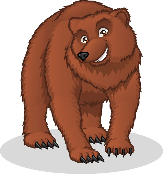 Alta calidad oso marrón Vector ilustración de dibujos animados ...