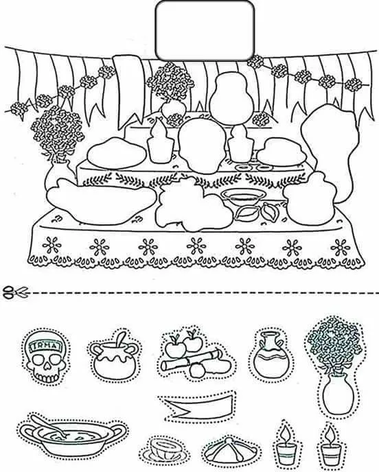 Altar de muertos: 5 dibujos para colorear, imprimir y poner en la ofrenda de Día de Muertos Altar de muertos: 5 dibujos para colorear, imprimir y poner en la ofrenda de Día de Muertos