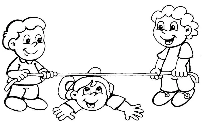 Pinto Dibujos: Niños jugando al limbo para colorear, educación ...