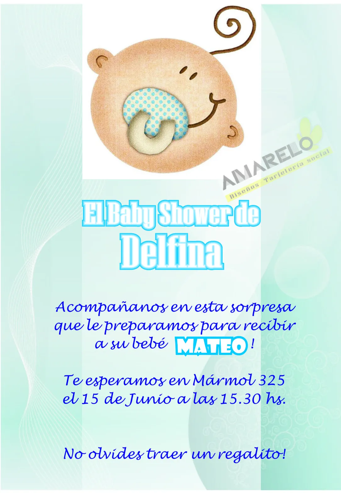 AMARELO Producciones: linea BABY SHOWER