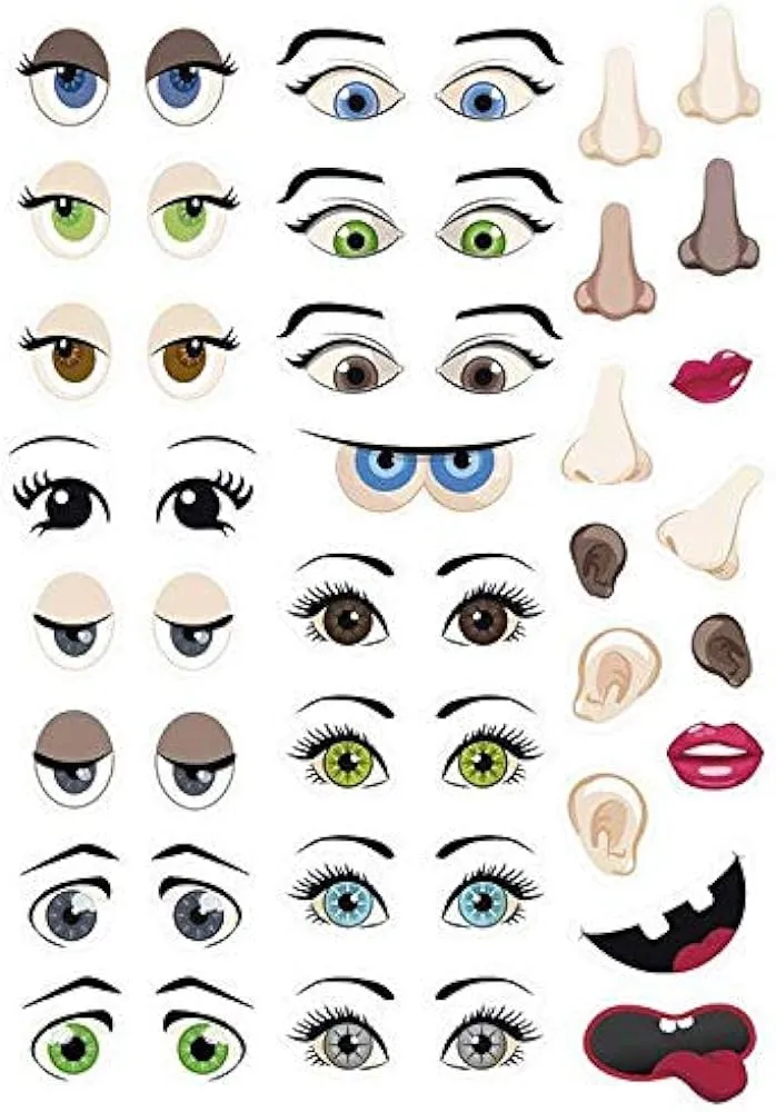 Amazon.com: 124 Pegatinas - Ojos y rostro : Arte y Manualidades Amazon.com: 124 Pegatinas - Ojos y rostro : Arte y Manualidades
