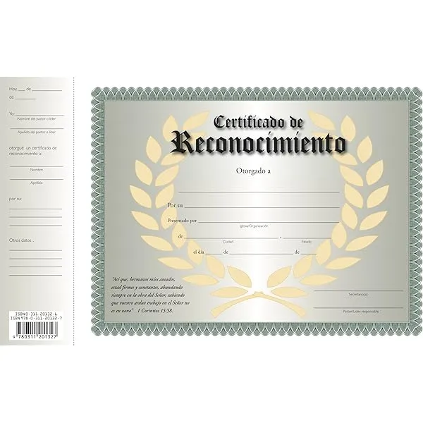 Amazon.com: Certificados de Presentacion de Ninos (Spanish Edition) (Pack of 12): 9780311201310: Casa Bautista De Publicaciones: Books