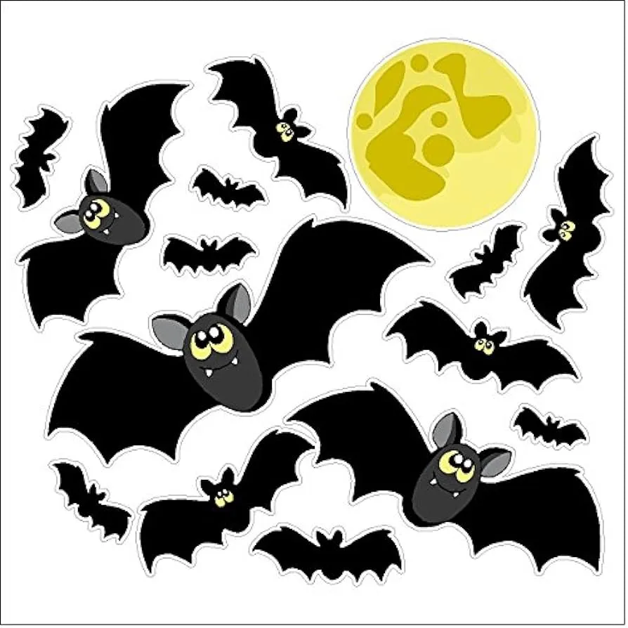 Amazon.com: Dibujos animados murciélagos y luna estática Cling Window Halloween calcomanías extraíble y reutilizable Halloween se aferra : Hogar y Cocina Amazon.com: Dibujos animados murciélagos y luna estática Cling Window Halloween calcomanías extraíble y reutilizable Halloween se aferra : Hogar y Cocina