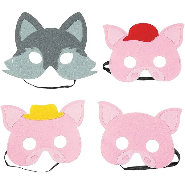 Amazon.com: Fun Express Three Little Pigs & Big Bad Wolf Máscaras | 4 unidades | Ideal para fiestas de disfraces, actividades en el aula, narración de cuentos, suministros de arte : Juguetes y Juegos Amazon.com: Fun Express Three Little Pigs & Big Bad Wolf Máscaras | 4 unidades | Ideal para fiestas de disfraces, actividades en el aula, narración de cuentos, suministros de arte : Juguetes y Juegos