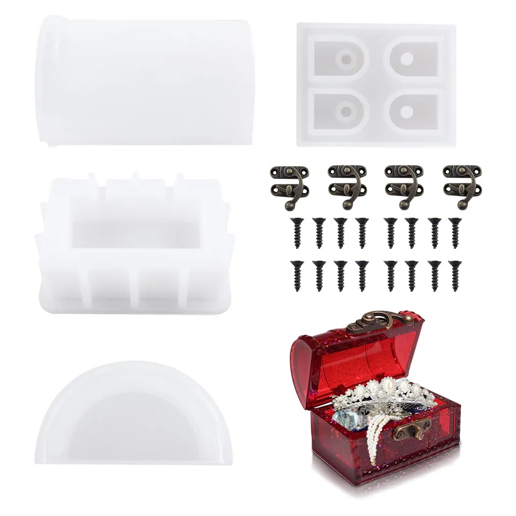 Amazon.com: iSuperb Moldes de resina con tapa, juego de moldes de silicona para cofre del tesoro con cerradura, joyero, moldes epoxi para bricolaje, contenedor de fundición, manualidades, decoración de regalos de vacaciones ( Amazon.com: iSuperb Moldes de resina con tapa, juego de moldes de silicona para cofre del tesoro con cerradura, joyero, moldes epoxi para bricolaje, contenedor de fundición, manualidades, decoración de regalos de vacaciones (