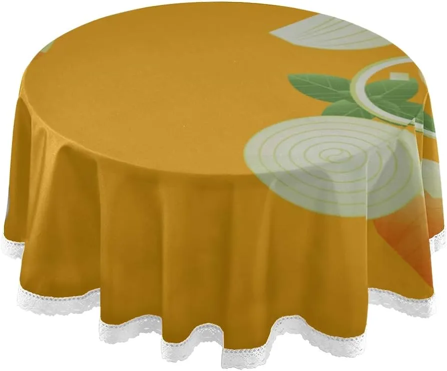 Amazon.com: Liaosax Mantel redondo para mesa de verduras deliciosas que cortar cebollas, mantel circular de 59.8 in con costuras de encaje de macramé y decoración de poliéster : Hogar y Cocina Amazon.com: Liaosax Mantel redondo para mesa de verduras deliciosas que cortar cebollas, mantel circular de 59.8 in con costuras de encaje de macramé y decoración de poliéster : Hogar y Cocina