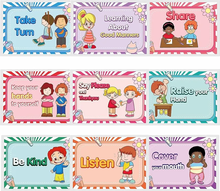 Amazon.com: Pósteres de reglas del aula, pósteres de expectativas de aula  para preescolar, primaria, secundaria, secundaria, juego de decoración de  tablón de anuncios, carteles de reglas para centros, laminados, 11 x 8.5