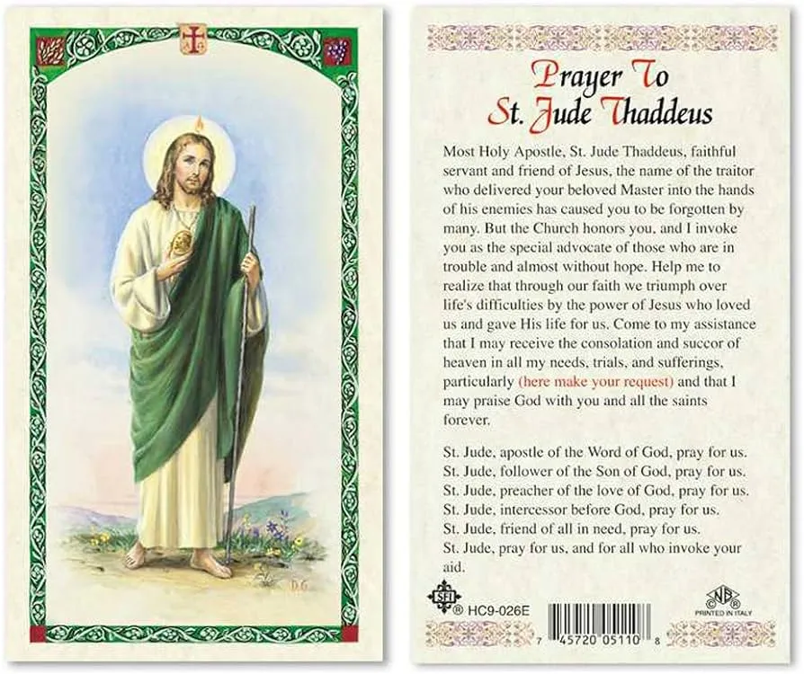 Amazon.com: Tarjetas de oración laminadas de San Judas Tadeo, paquete de 25 : Productos de Oficina Amazon.com: Tarjetas de oración laminadas de San Judas Tadeo, paquete de 25 : Productos de Oficina