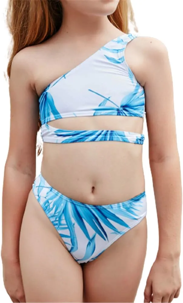 Amazon.com: Traje de baño de verano para niña adolescente, lindo hombro descubierto, estampado de hojas, bikini de dos piezas, traje de baño de 2 piezas, trajes de tankini de 9 a 15 Amazon.com: Traje de baño de verano para niña adolescente, lindo hombro descubierto, estampado de hojas, bikini de dos piezas, traje de baño de 2 piezas, trajes de tankini de 9 a 15