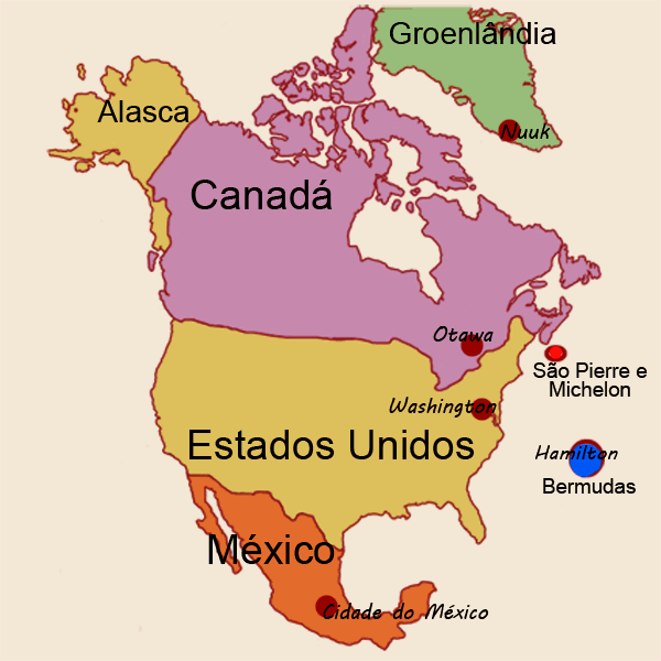 América do Norte : Divisão Política - Educação - UOL Educação América do Norte : Divisão Política - Educação - UOL Educação