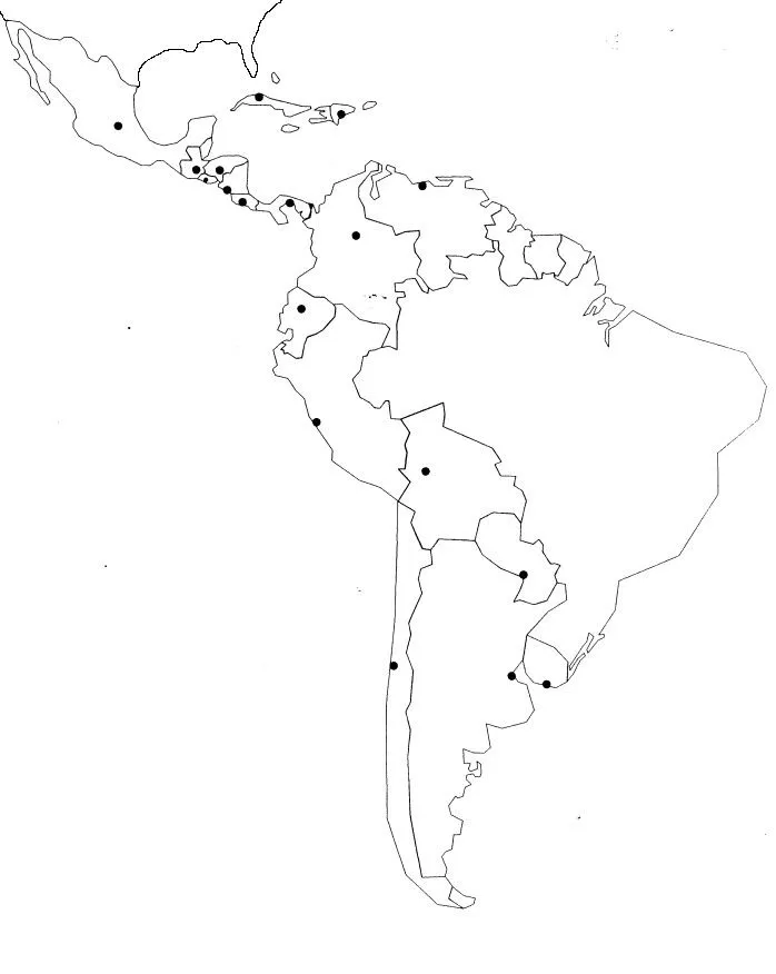 america latina mapa Colouring Pages