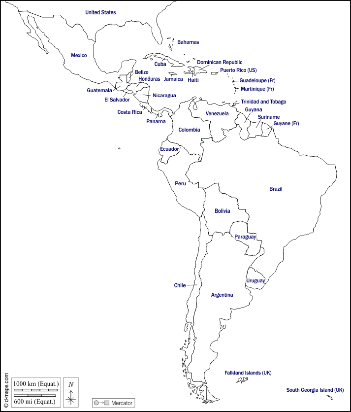 América Latina: Mapa gratuito, mapa mudo gratuito, mapa en blanco ... América Latina: Mapa gratuito, mapa mudo gratuito, mapa en blanco ...