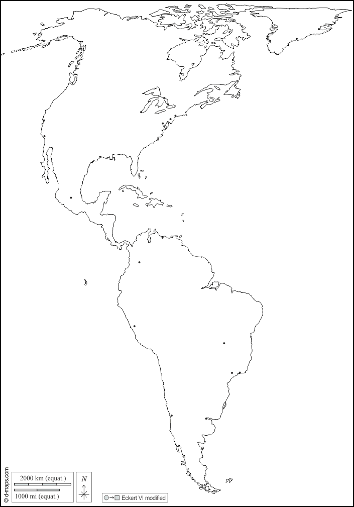 América: Mapa gratuito, mapa mudo gratuito, mapa en blanco ... América: Mapa gratuito, mapa mudo gratuito, mapa en blanco ...