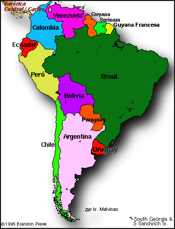 América del Sur | APRENDER ESPANHOL É FÁCIL... América del Sur | APRENDER ESPANHOL É FÁCIL...