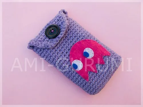 AMI-gurumi: Patrón: funda para móvil