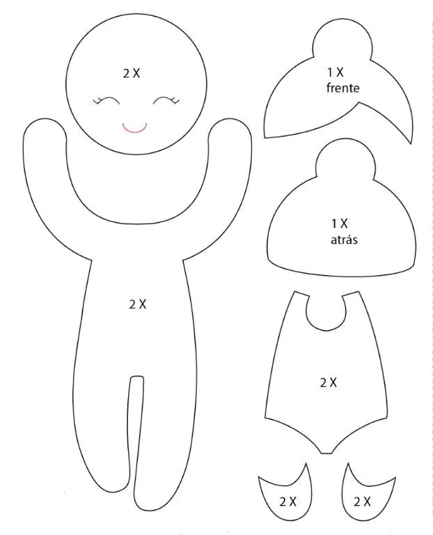 Bailarina Erica Catarina | Moldes | Pinterest