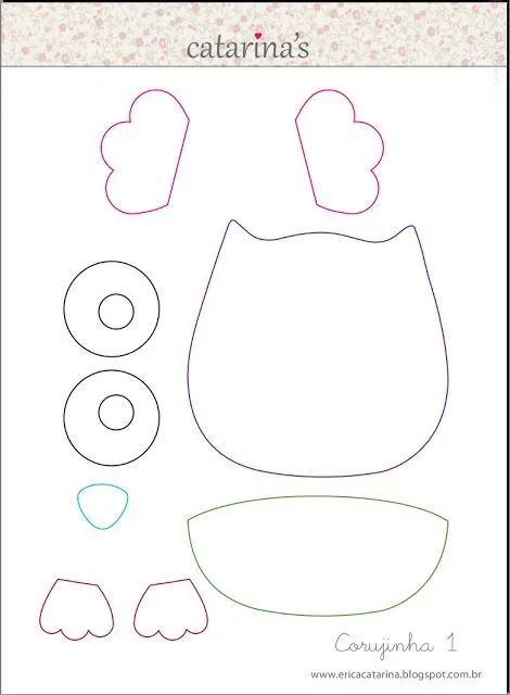Amigas do Feltro!: Molde das Corujas Da Erica Catarina | Feltro ...