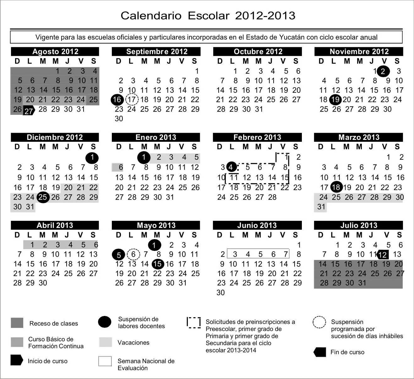 Entre amigos: Calendario Escolar de Yucatán 2012- Entre amigos: Calendario Escolar de Yucatán 2012-