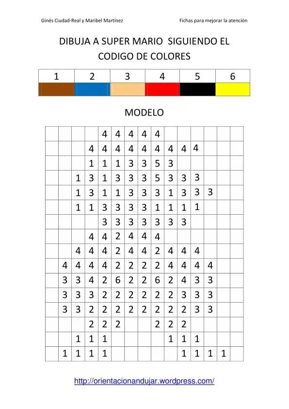 Amigos de Supermario en Cuadrículas numéricas. Te atreves