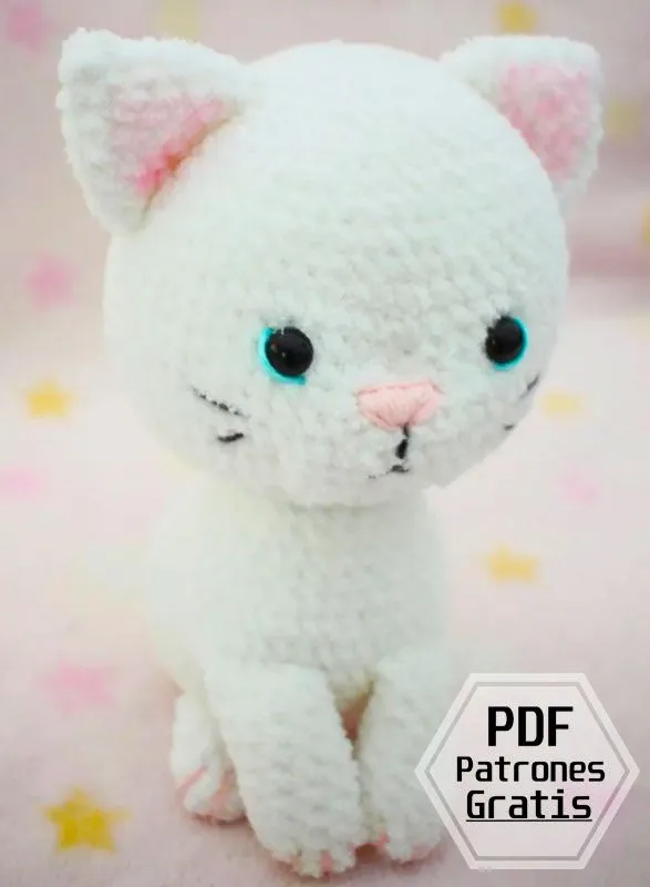 Amigurumi Gato Blanco PDF Patrón Gratis Paso a Paso - Lovelycraft Amigurumi Gato Blanco PDF Patrón Gratis Paso a Paso - Lovelycraft
