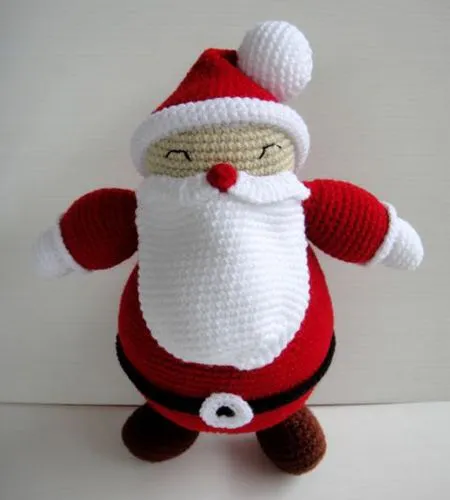 Papa noel tejido a crochet - Imagui