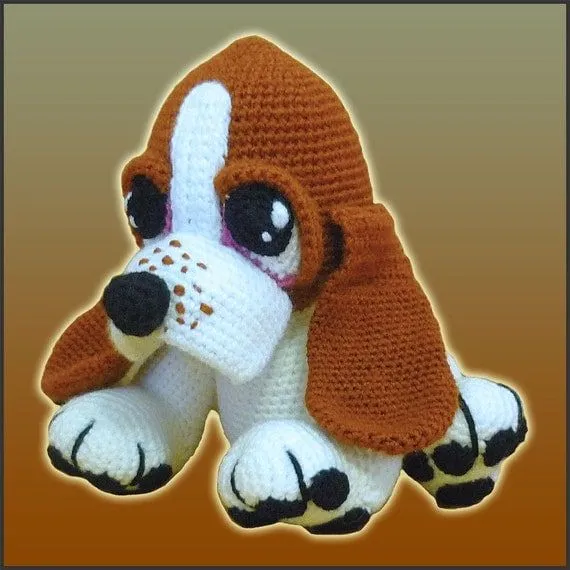 Amigurumi Crochet Patrón PDF Boris El Basset por DeliciousCrochet