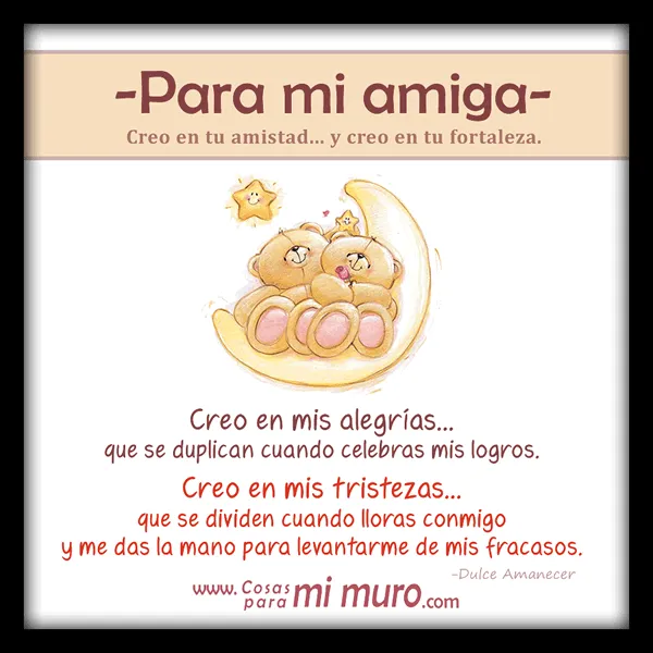 Creo en tu amistad - Carta de amigas