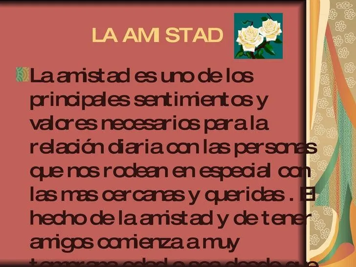 La Amistad Diapositivas