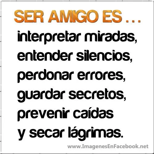 El valor de la amistad | Imagenes para Facebook [FB]