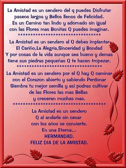 LA AMISTAD: TEXTOS Y IMAGENES