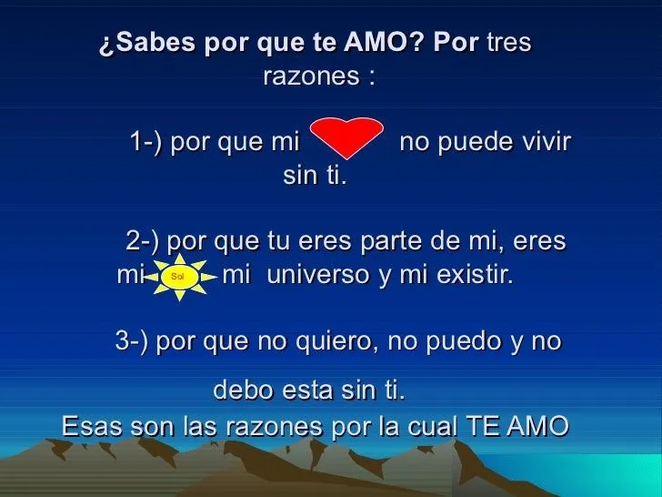 Sabes por que te amo