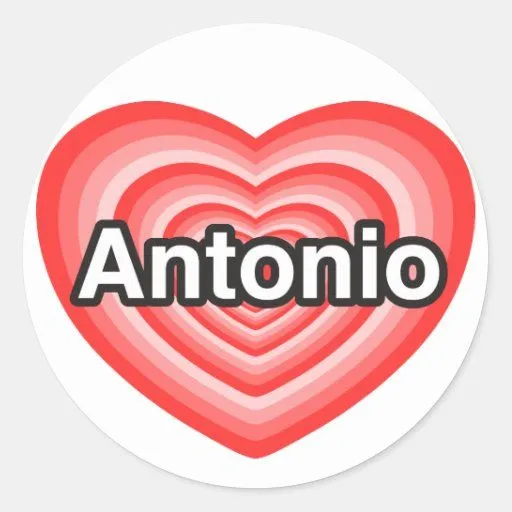 Amo a Antonio. Te amo Antonio. Corazón Pegatina de Zazzle. Amo a Antonio. Te amo Antonio. Corazón Pegatina de Zazzle.