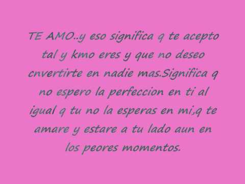 TE AMO CARIÑO¡¡ - YouTube