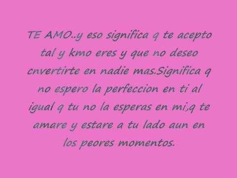 TE AMO CARIÑO¡¡ - YouTube