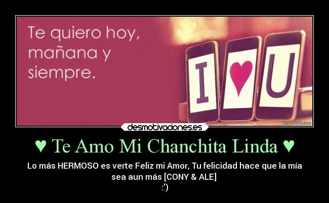 Te Amo Mi Chanchita Linda ♥ | Desmotivaciones