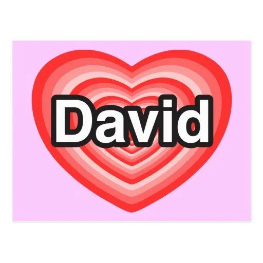 Amo a David. Te amo David. Corazón Tarjetas Postales | Zazzle